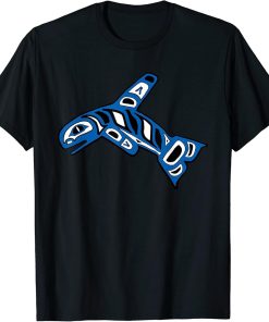 Pacific Northwest Killer Whale Orca Native American Indian T-Shirt