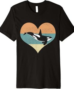 Orca Heart Design - Killer Whale Ocean Animals Premium T-Shirt