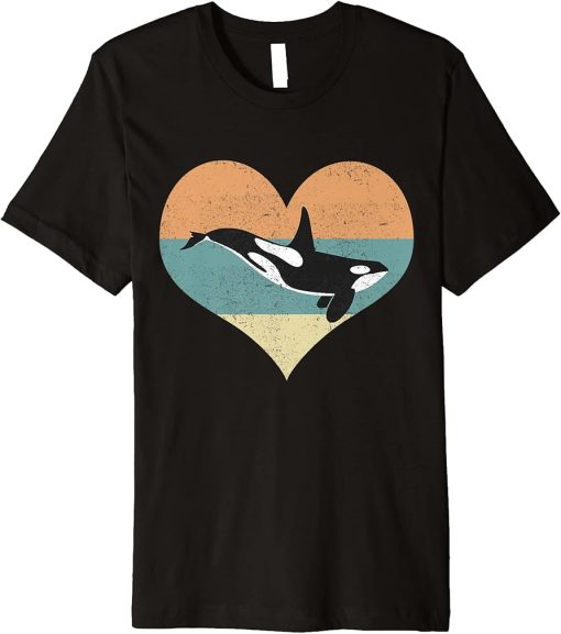 Orca Heart Design - Killer Whale Ocean Animals Premium T-Shirt