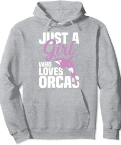 Orcas themed T-Shirt for girls or all the marine life lover Pullover Hoodie